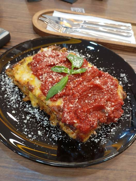 Lasagna with marinara