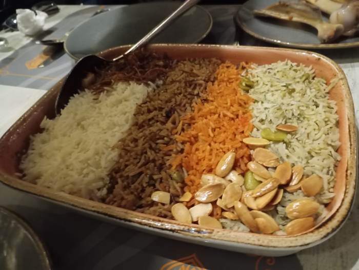 Chicken and rice platter