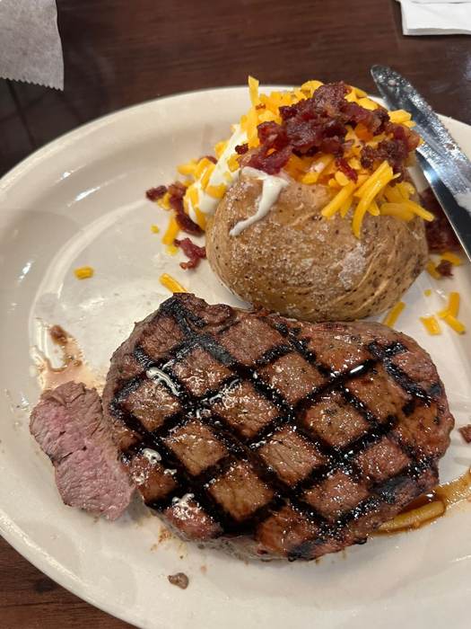 Steak with baked potato