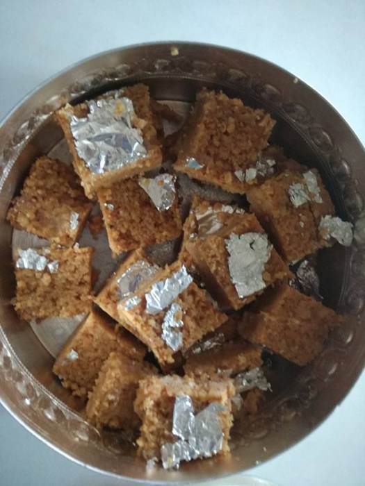 Barfi (silver-leaf sweets)