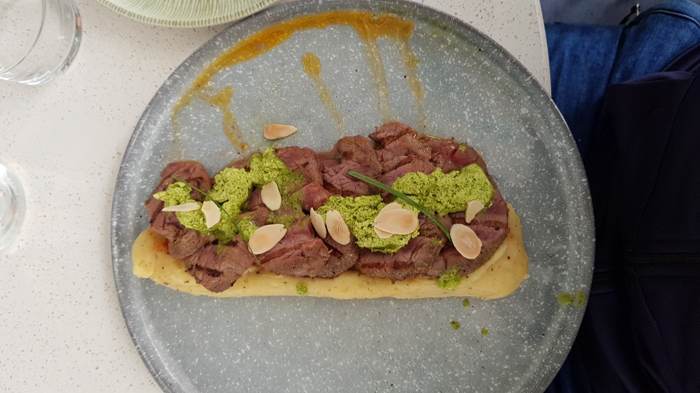 Open-faced avocado sandwich
