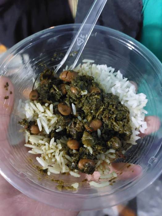 Rice bowl with meat curry