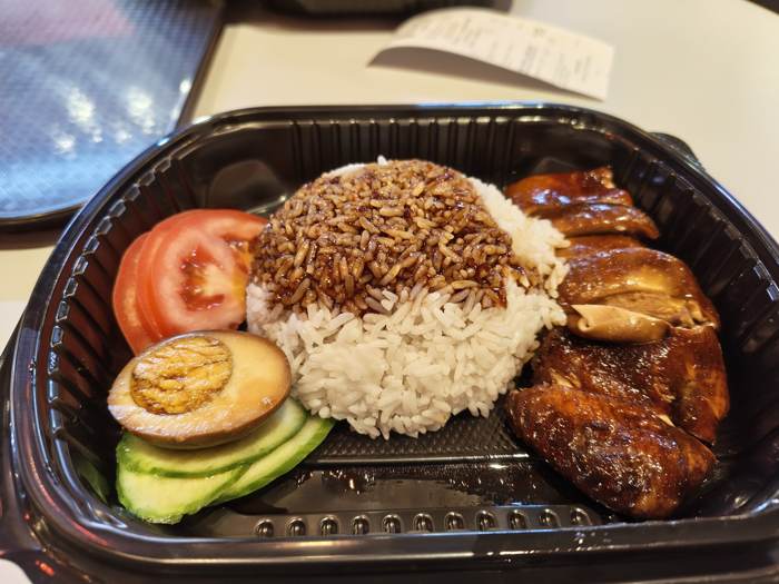 Grilled meat with rice