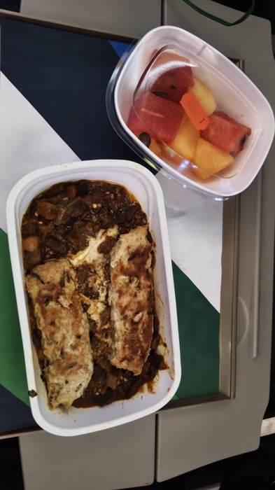 Rice and meat takeaway