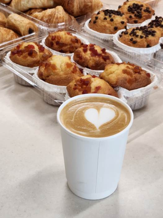 Pastries with coffee