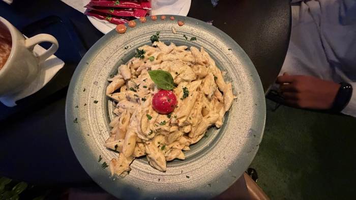 Creamy penne pasta